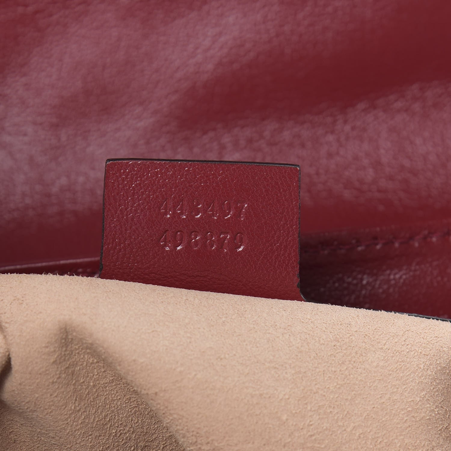 Gucci Monogram Azalea Calfskin Matelasse Diagonal Small GG Marmont Shoulder Bag Beige Ebony New Cherry Red 7 of 11
