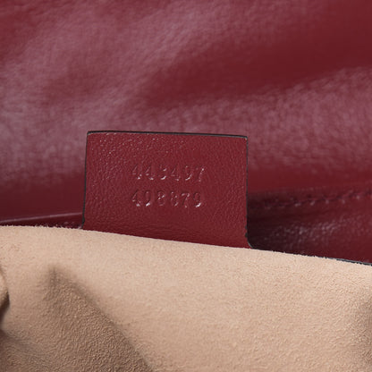 Gucci Monogram Azalea Calfskin Matelasse Diagonal Small GG Marmont Shoulder Bag Beige Ebony New Cherry Red 7 of 11