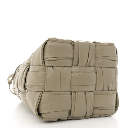 Bottega Veneta Calfskin Intrecciato Foulard Bucket Bag Taupe 4 of 9