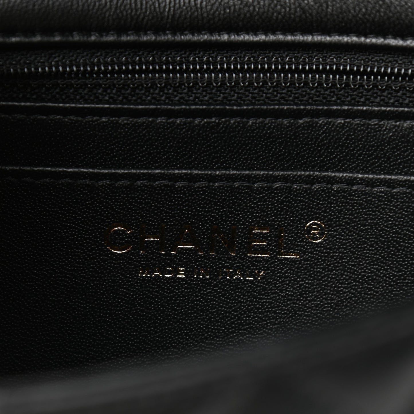 Lambskin Quilted Mini Rectangular Flap Black
