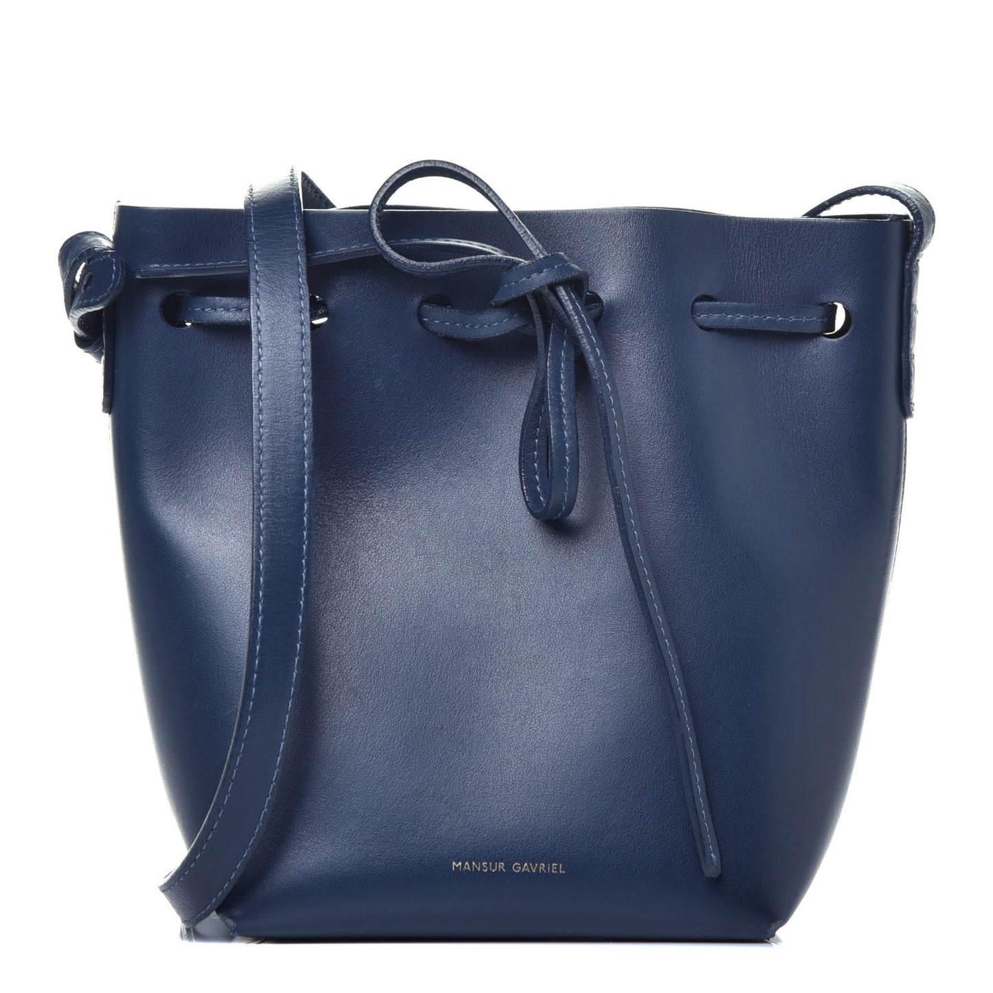 Calfskin Mini Bucket Bag Blue