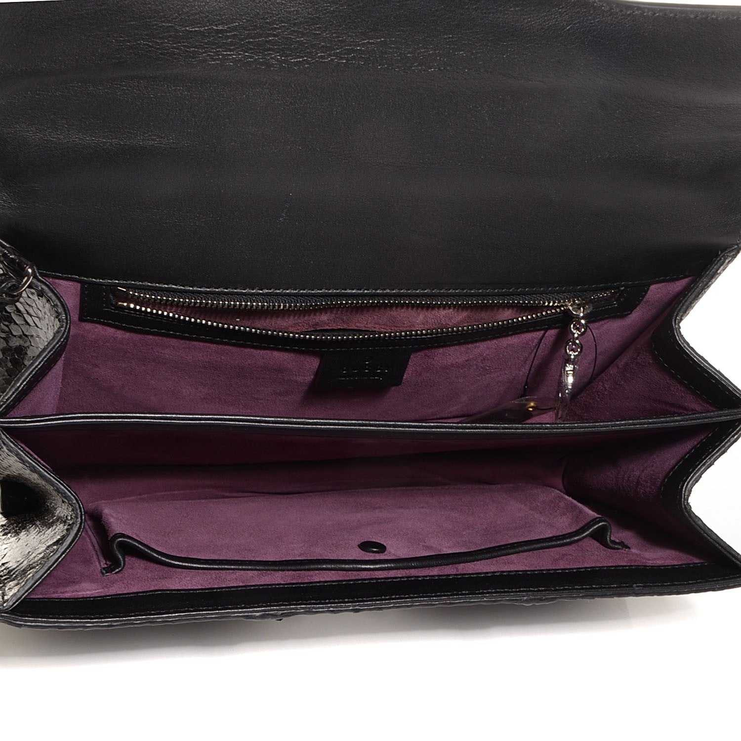 Gucci Python Small Lady Lock Briefcase Clutch Black 6 of 10