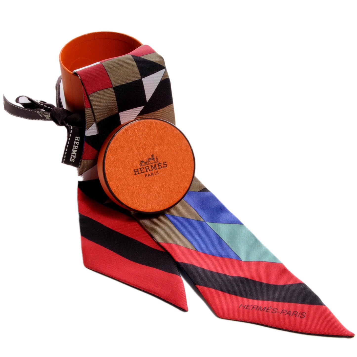 Silk Psyche Twilly Noir Rouge Anis