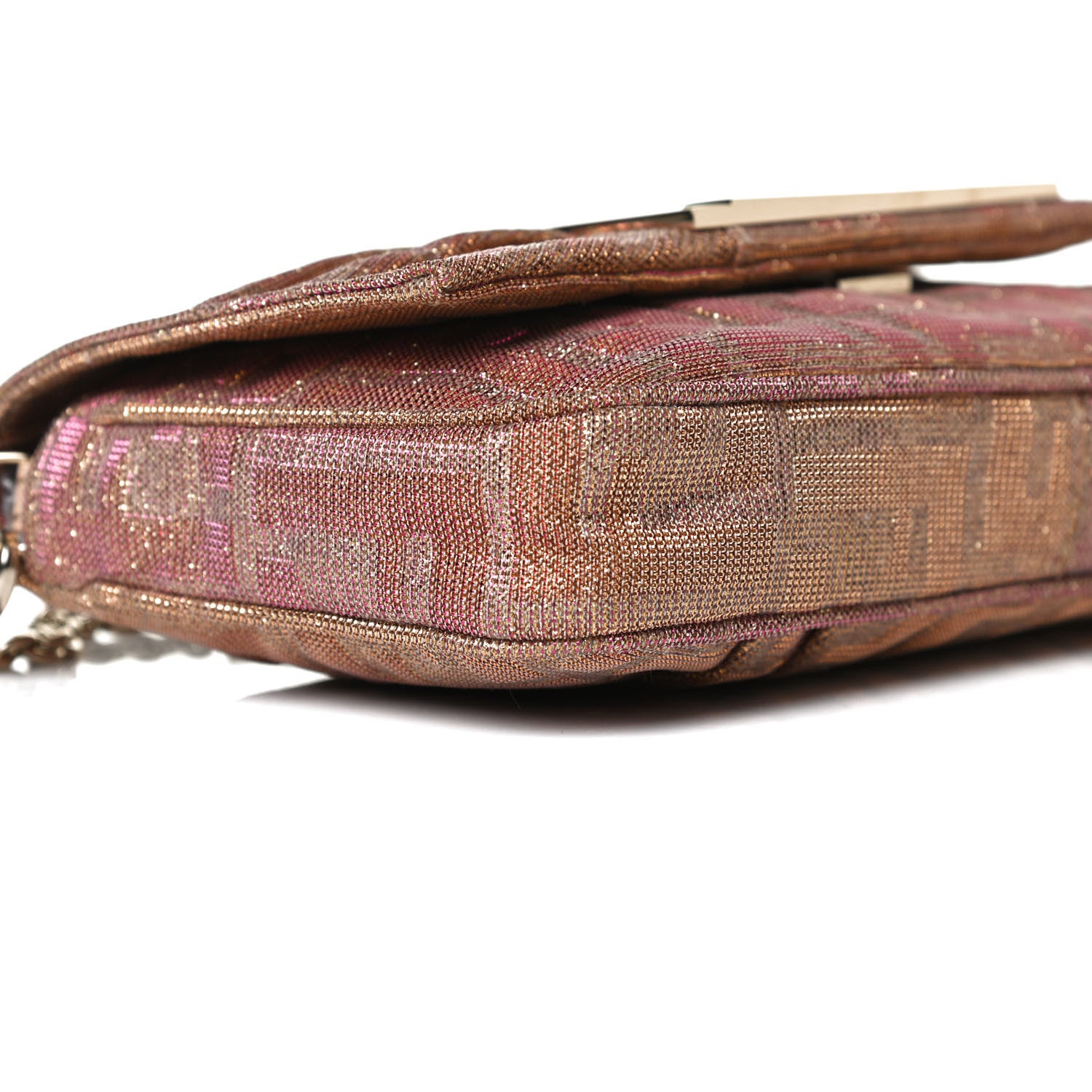 Fendi Metallic Lurex Zucca Mia Pochette Arancio 13 of 17