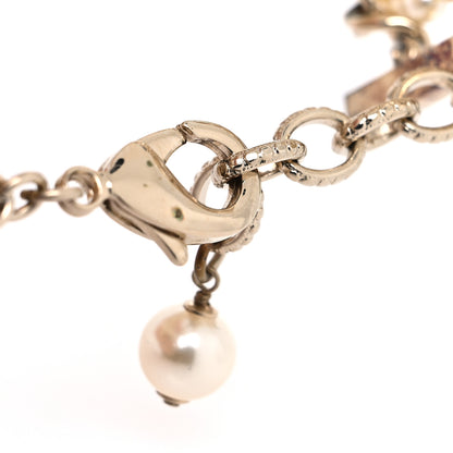 Chanel Crystal Pearl CC Bracelet Gold 4 of 8
