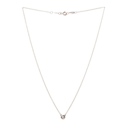 Tiffany 18K Rose Gold Diamond .10ct Elsa Peretti Diamonds by the Yard Pendant Necklace 3 of 6