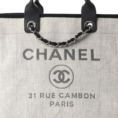 Chanel Canvas Medium Deauville Tote Grey 12 of 12