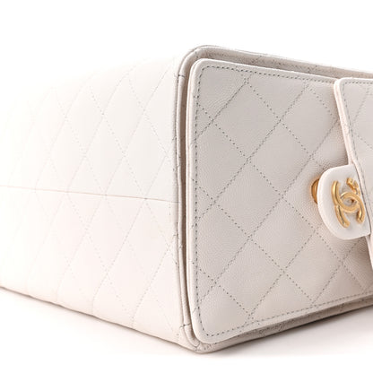 Chanel Caviar Quilted Medium Chanel 25 Handbag White 11 of 11
