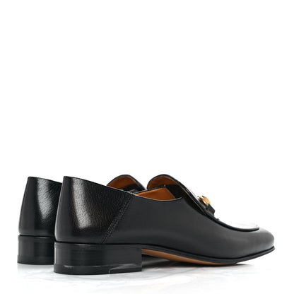 Gucci Goatskin Womens Horsebit Mid-Heel Loafers 38.5 Black 4 of 10