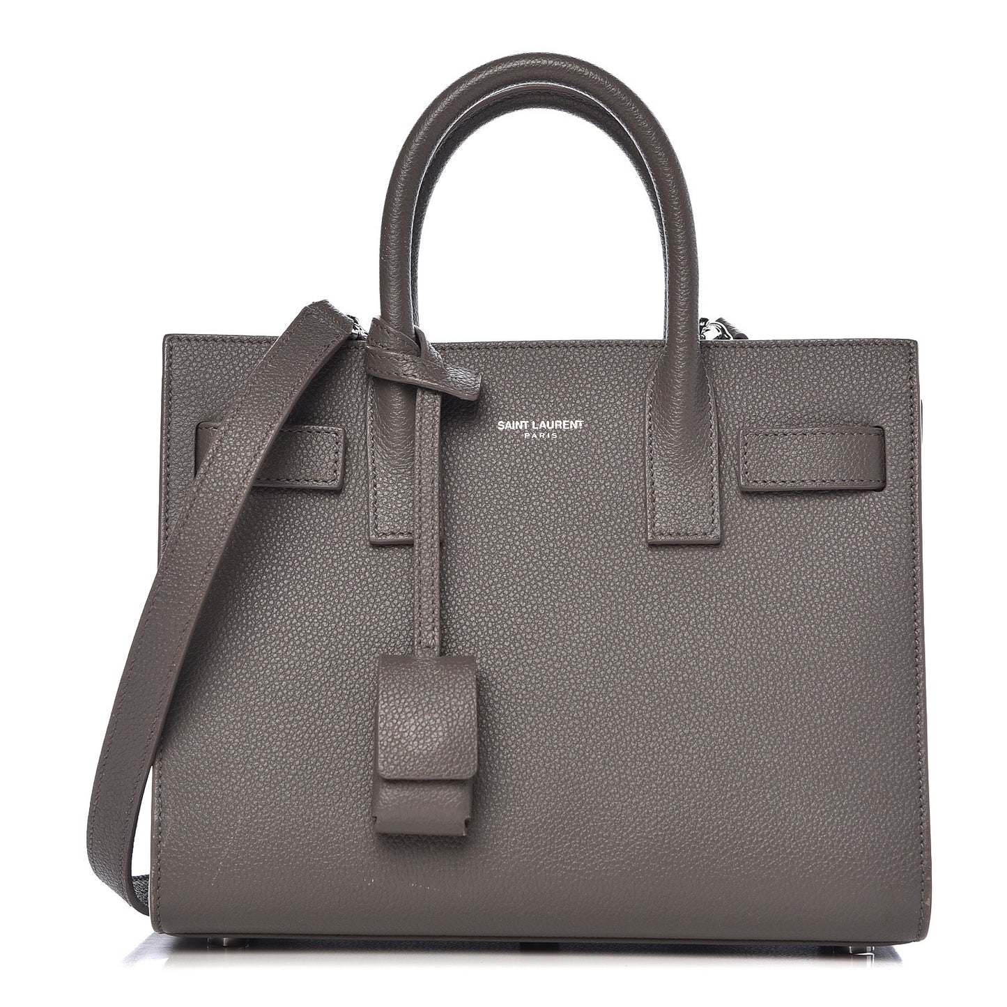 Grained Calfskin Nano Sac De Jour Fog