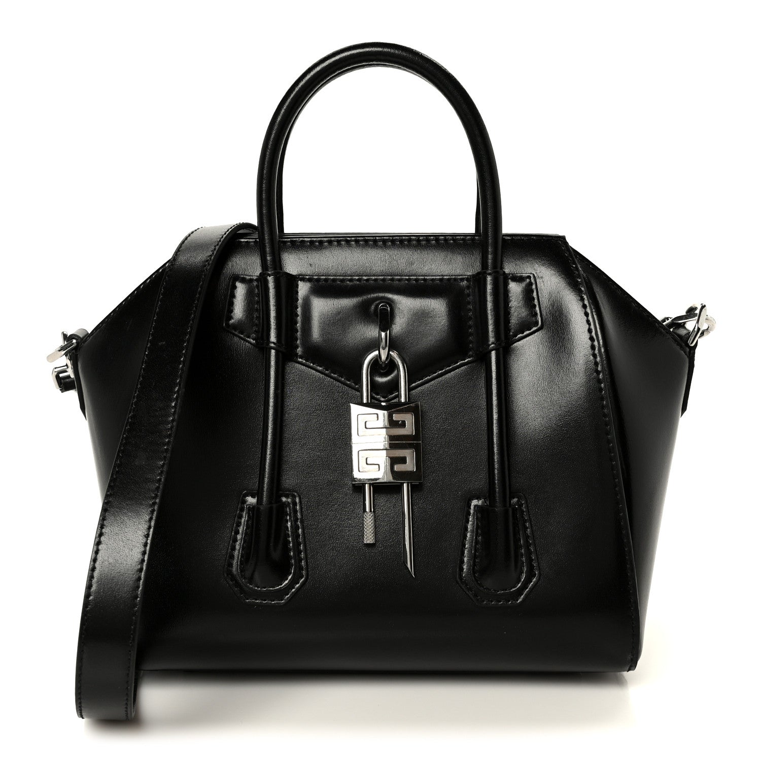 Givenchy Box Calfskin Small Lock Antigona Shoulder Bag Black 1 of 10