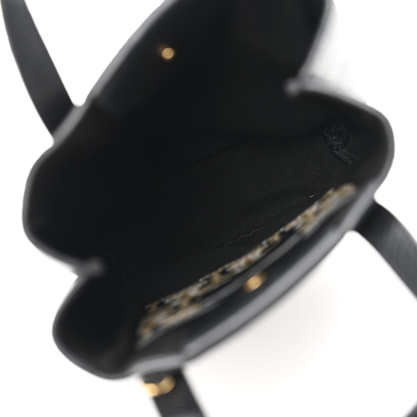 Tumbled Calfskin Gancini Mini Bag Black