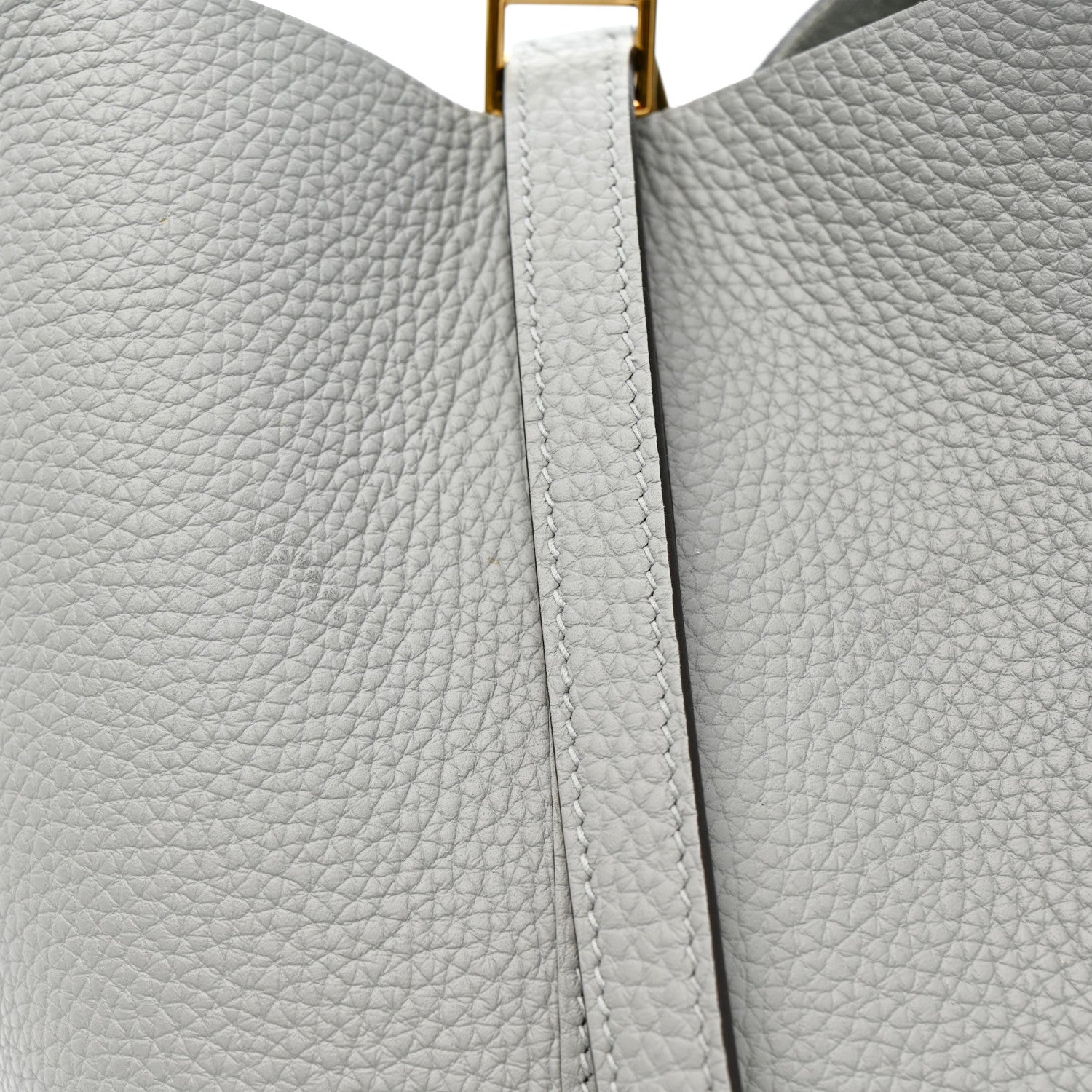 Hermes Taurillon Clemence Picotin Lock 22 MM Gris Platine 11 of 13