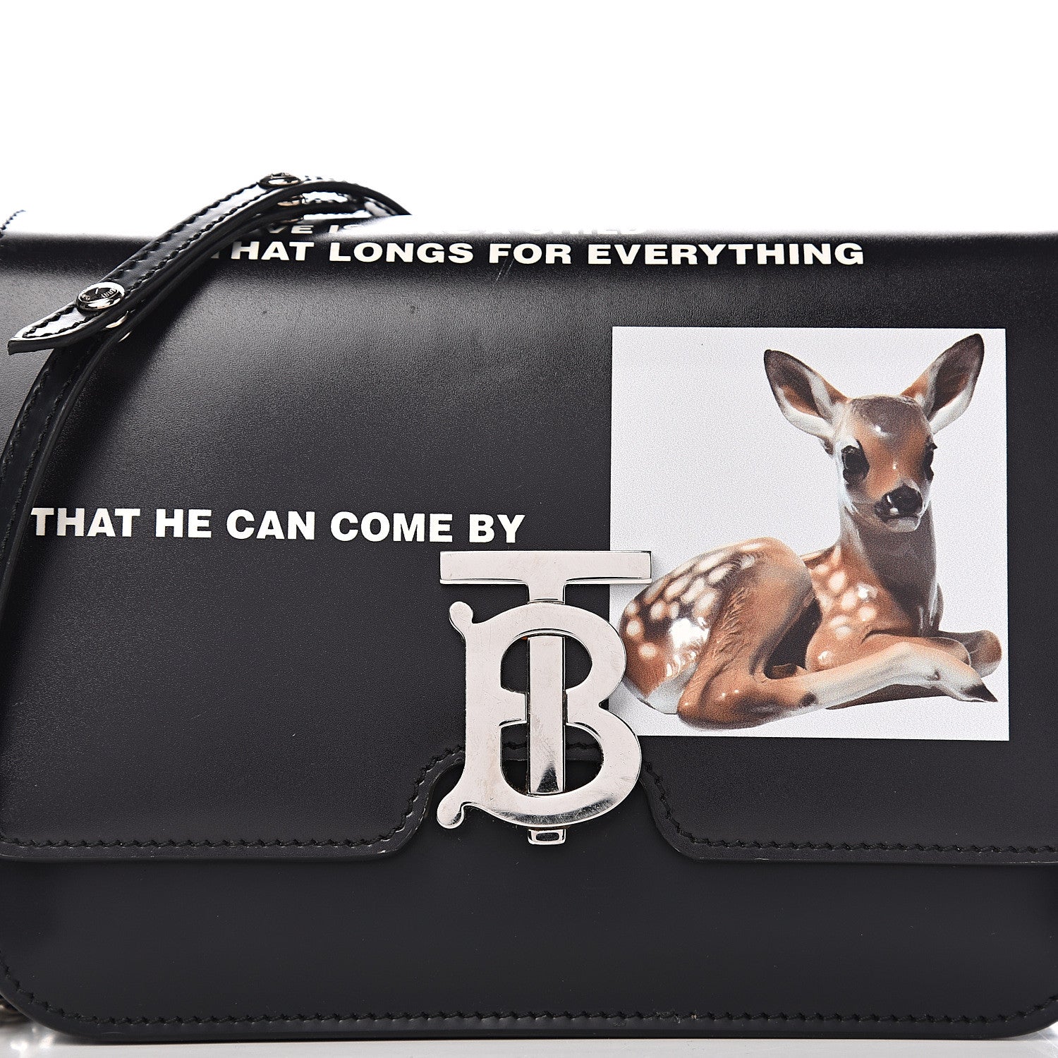 Burberry Calfskin Montage Print Small TB Bag Black 16 of 16