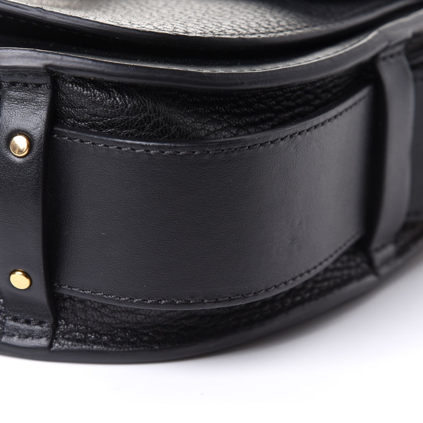 Grained Calfskin Small Tess Bag Black