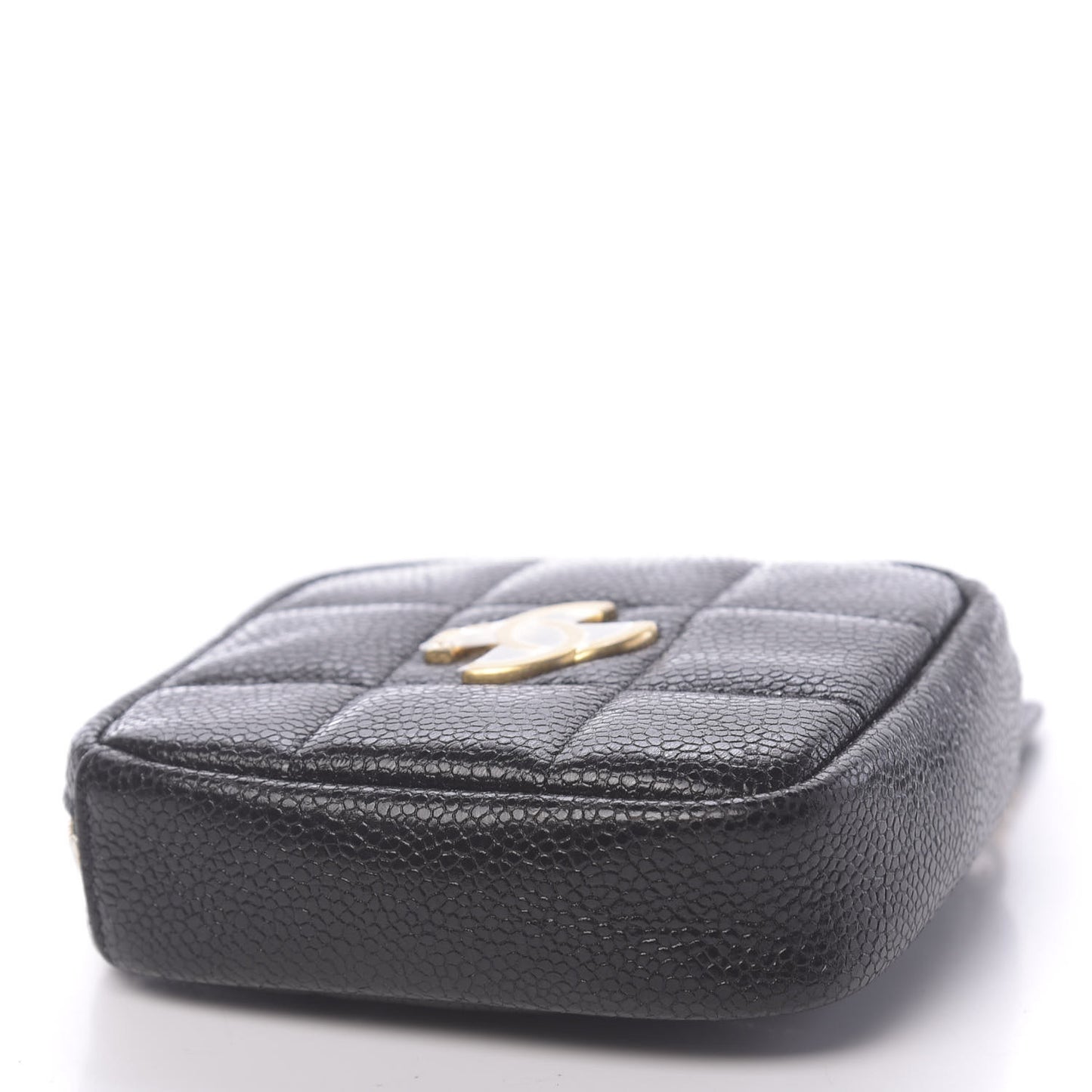 Caviar Quilted Coin Purse Belt Bag Black