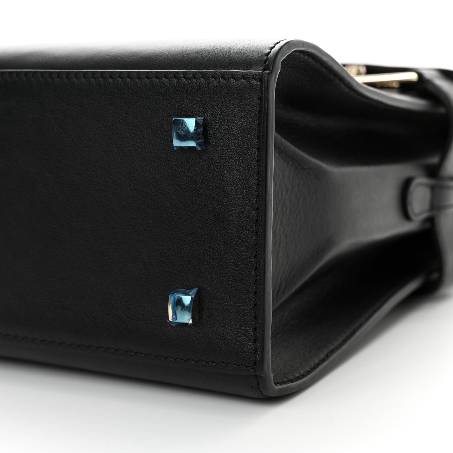 Calfskin MM Tempete Satchel Black