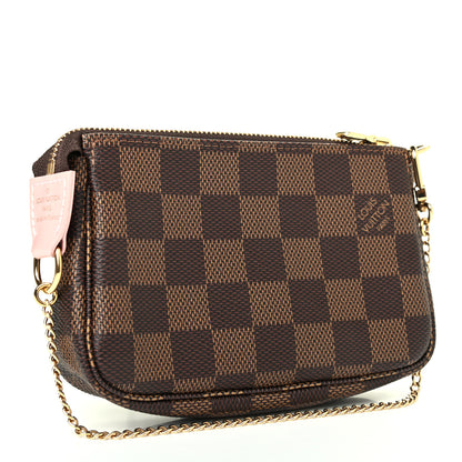 Louis Vuitton Damier Ebene 2020 Christmas Animation Big Wheel Mini Pochette Accessories Rose Ballerine 2 of 4