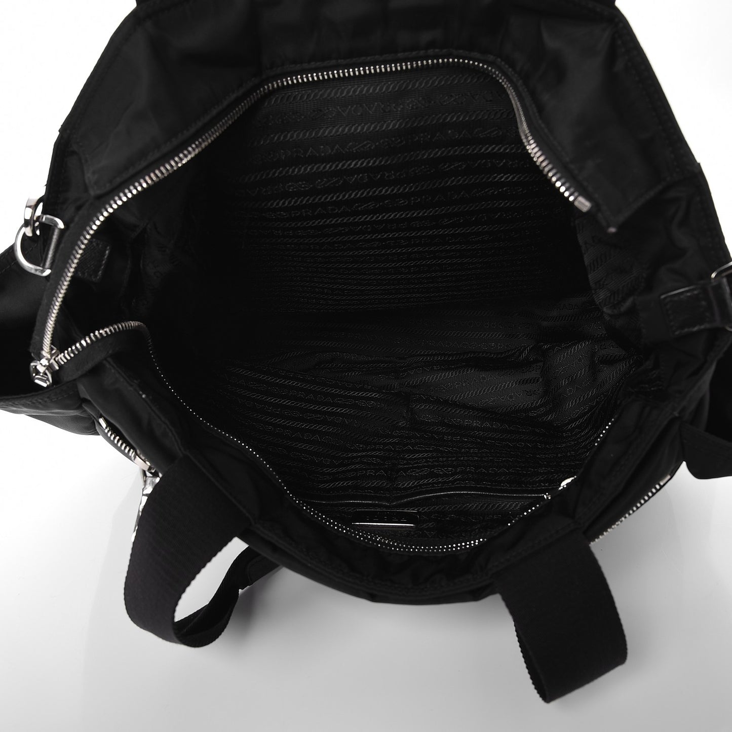 Tessuto Nylon Vela Diaper Bag Black