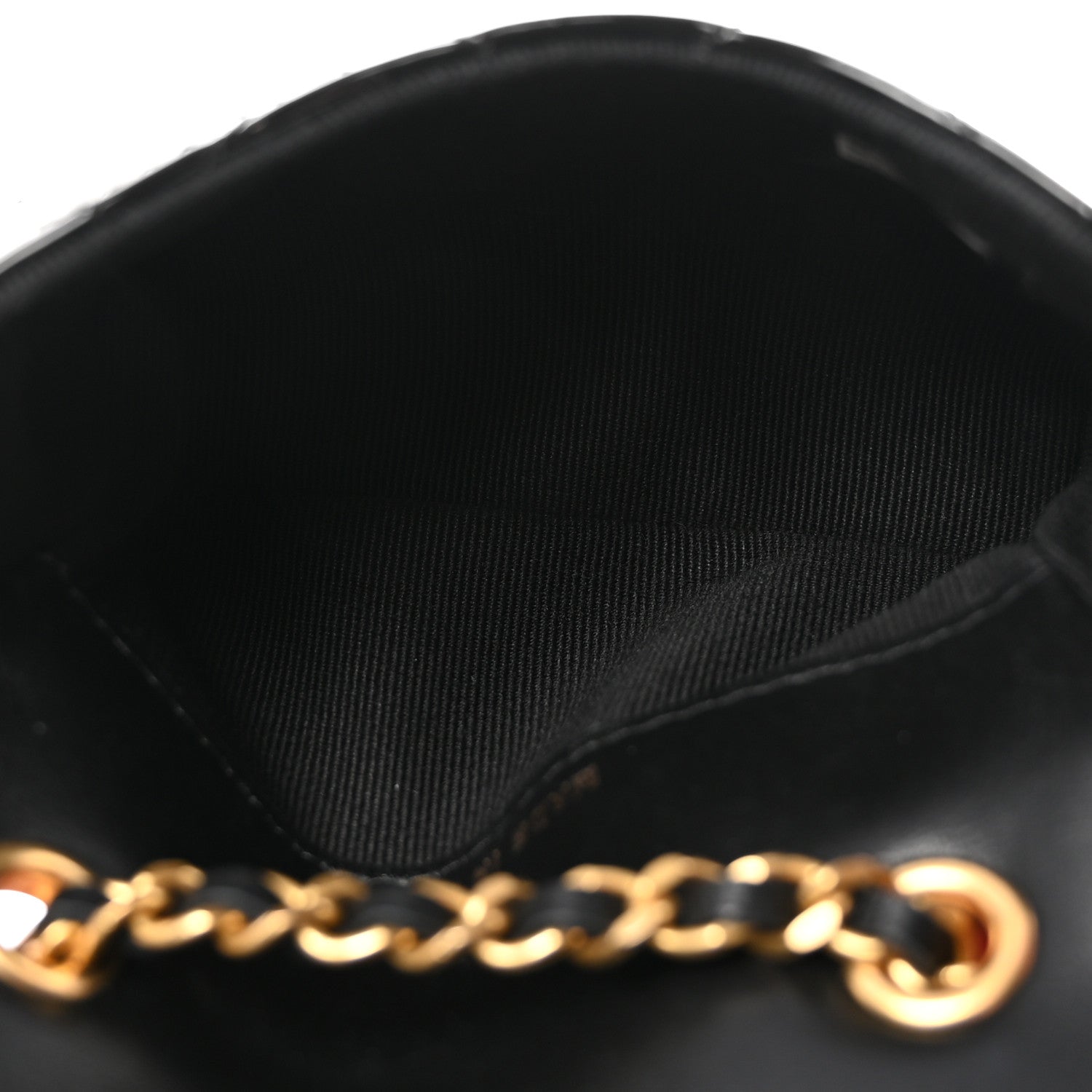 Chanel Patent Enamel Quilted Coco Hearts Clutch With Chain Black 5 of 12