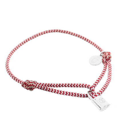 Louis Vuitton X UNICEF Sterling Silver Lockit Bracelet Red White 1 of 4