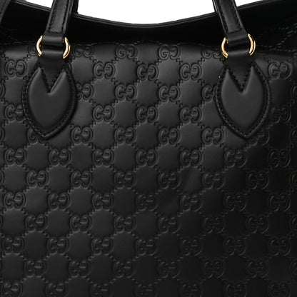 Gucci Guccissima Linea A Foldover Tote Black 8 of 8