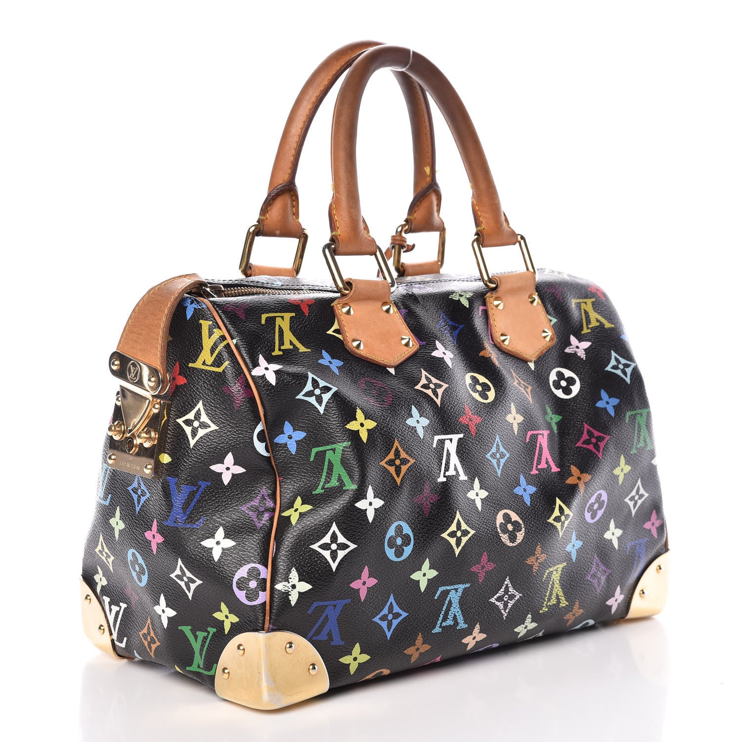 Louis Vuitton Monogram Multicolor Speedy 30 Black 3 of 32