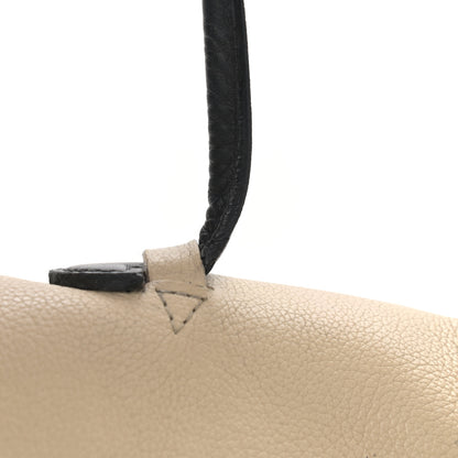 Louis Vuitton Calfskin Lockme MM Vanille Black 10 of 22