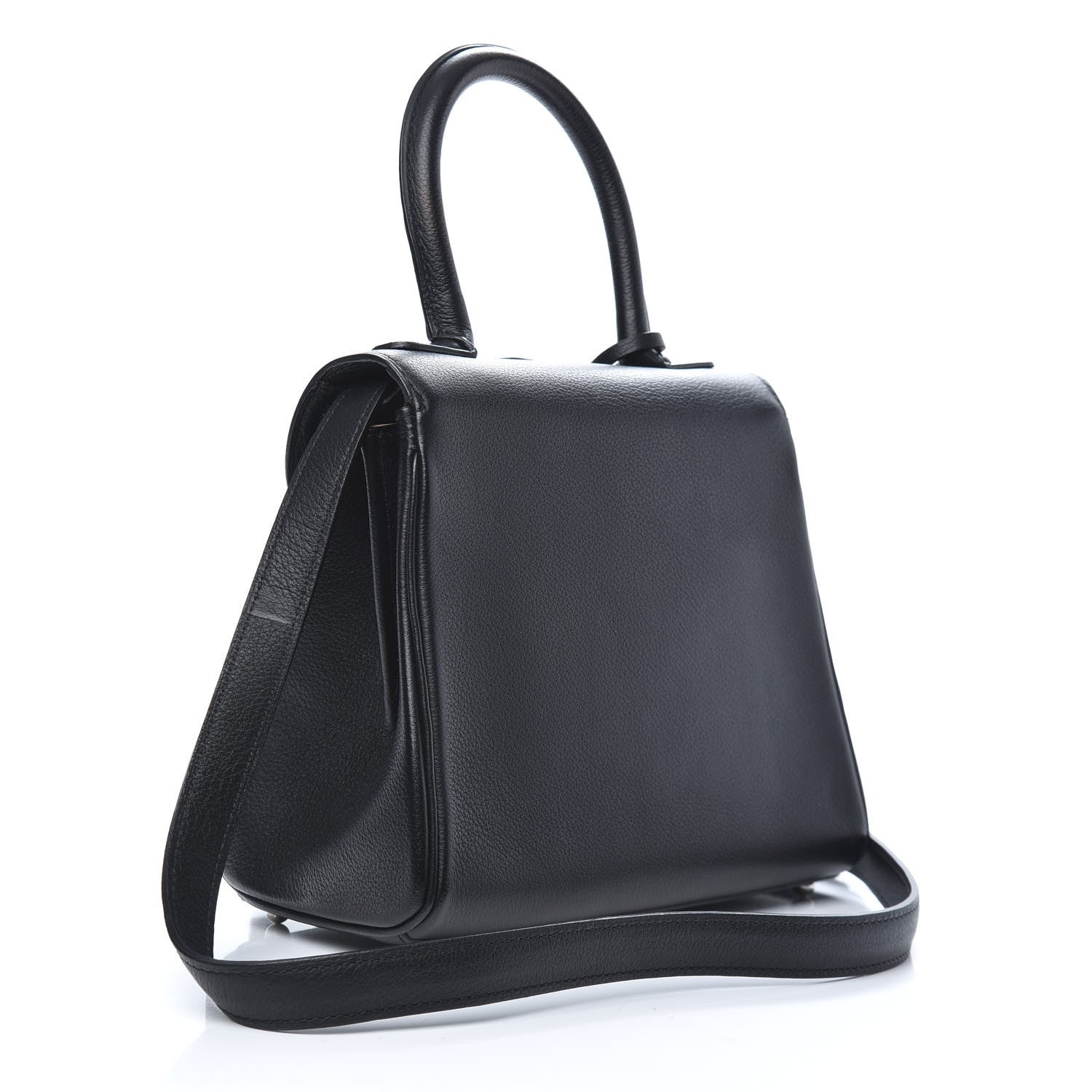 Delvaux Grained Calfskin Mini Brillant Satchel Black 3 of 9