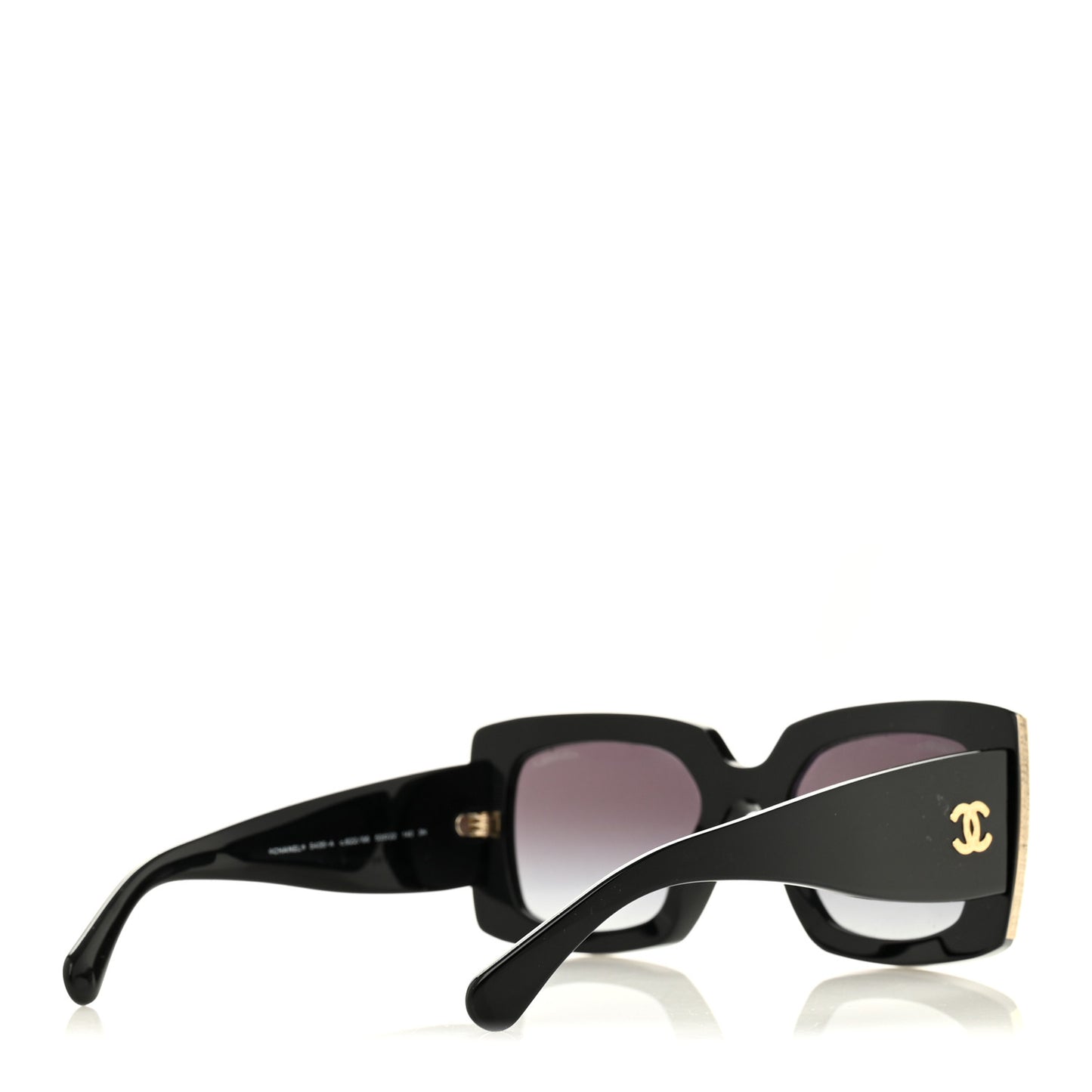 Acetate Rectangle Sunglasses 5435-A Black