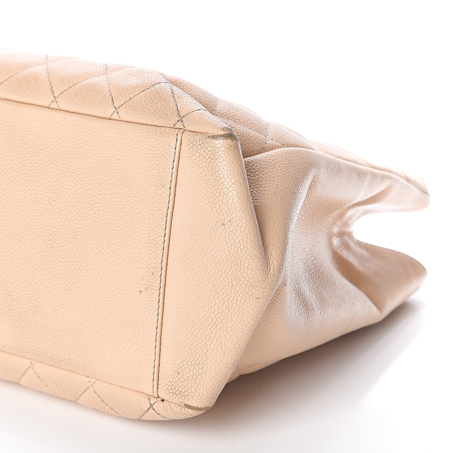 Caviar Quilted Grand Shopping Tote GST Beige