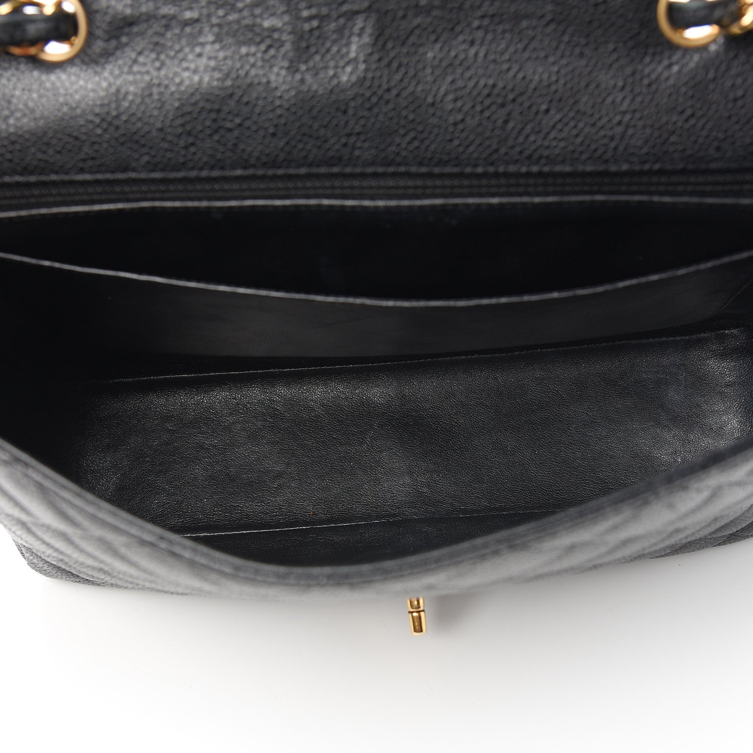 Chanel Caviar Quilted Jumbo Single Flap Black 4 of 12