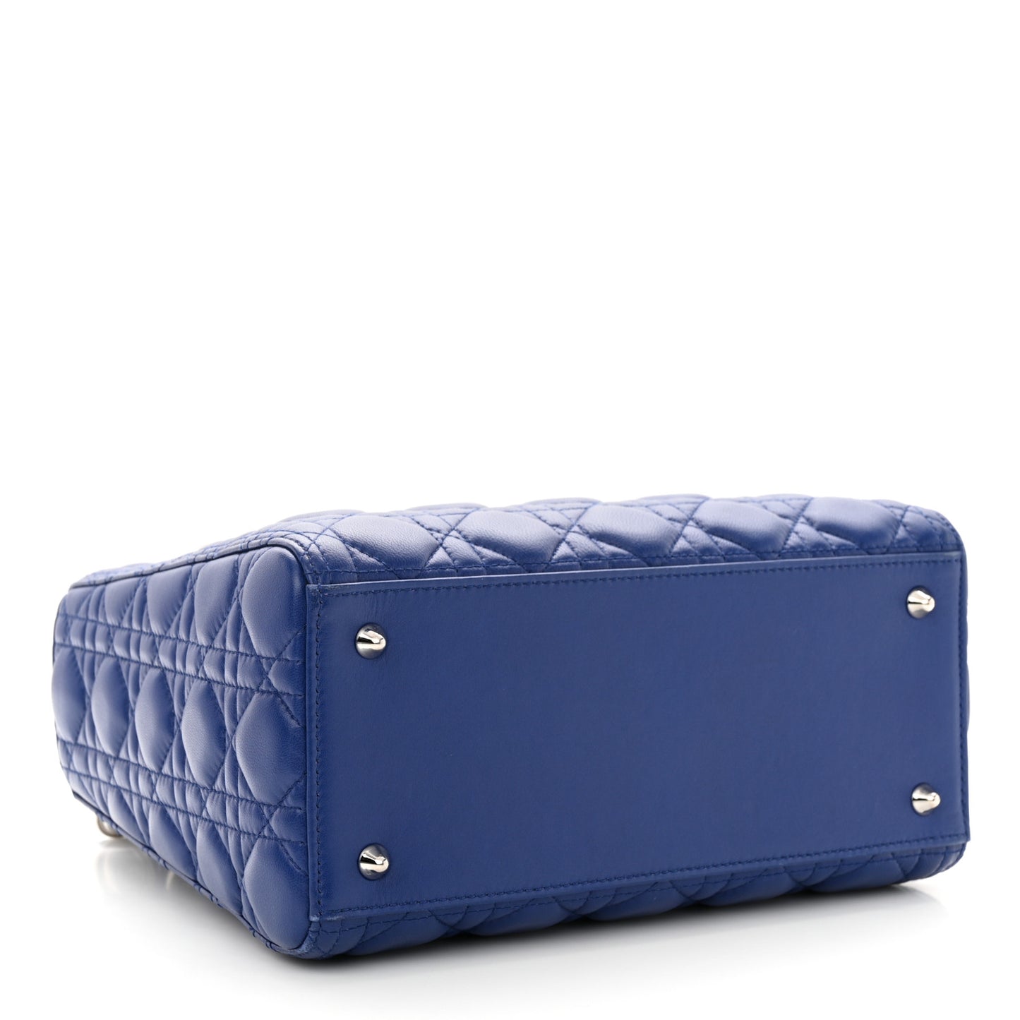 Lambskin Cannage Medium Lady Dior Blue