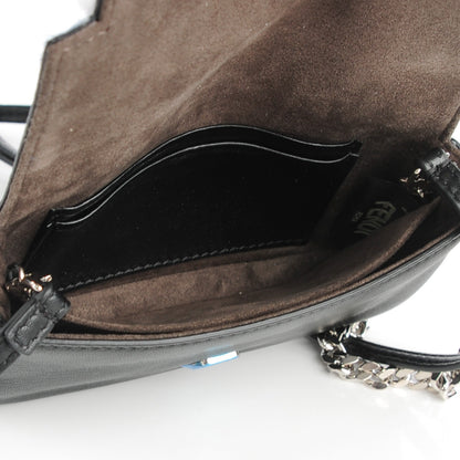 Fendi Nappa Rabbit Fox Fur Micro Buggie Baguette Black 5 of 8