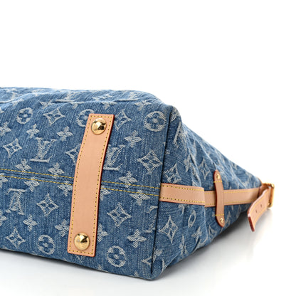 Louis Vuitton Monogram Denim CarryAll MM Blue 10 of 11