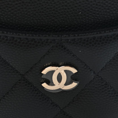 Chanel Caviar Quilted Zip Card Holder Wallet Black 8 of 8