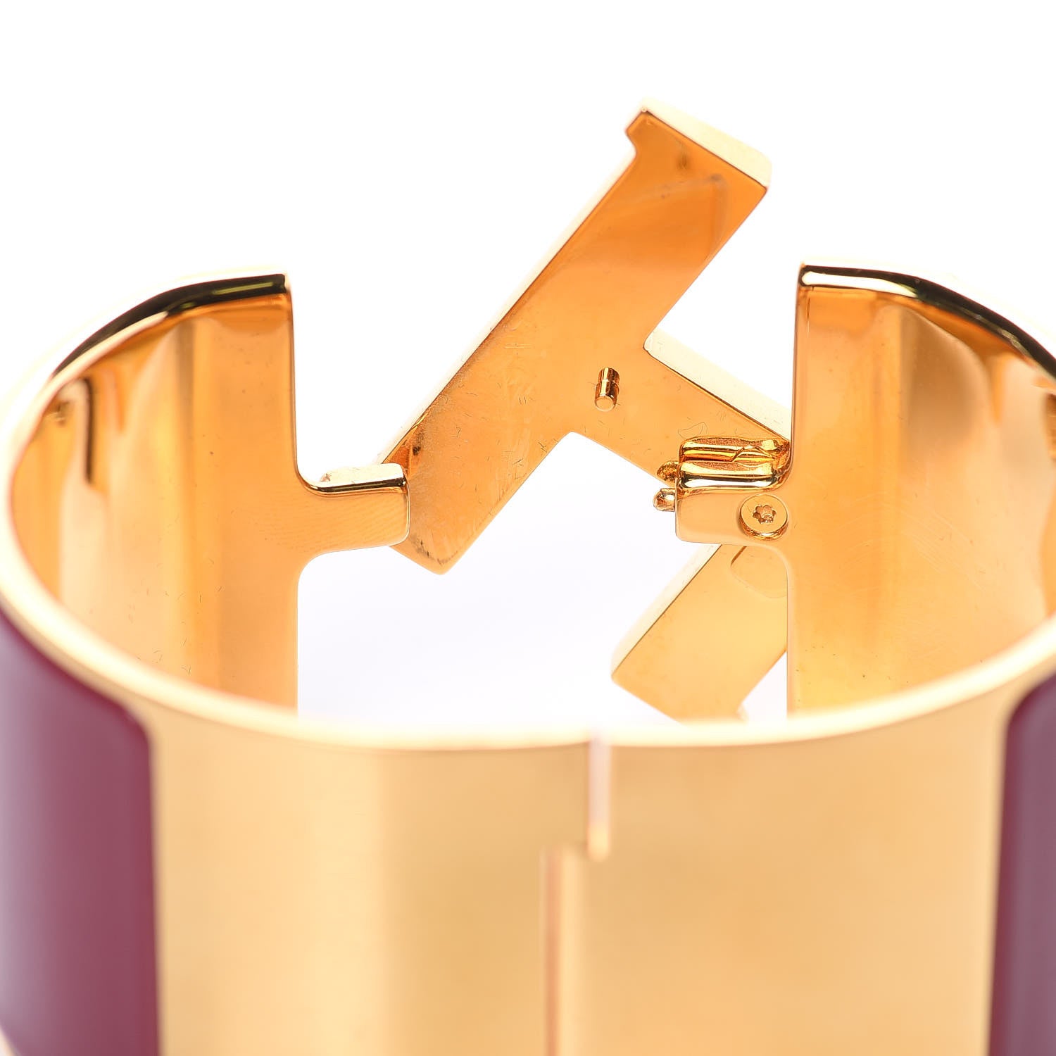 Hermes Enamel Extra Wide Clic Clac H Bracelet GM Bourgogne 4 of 5