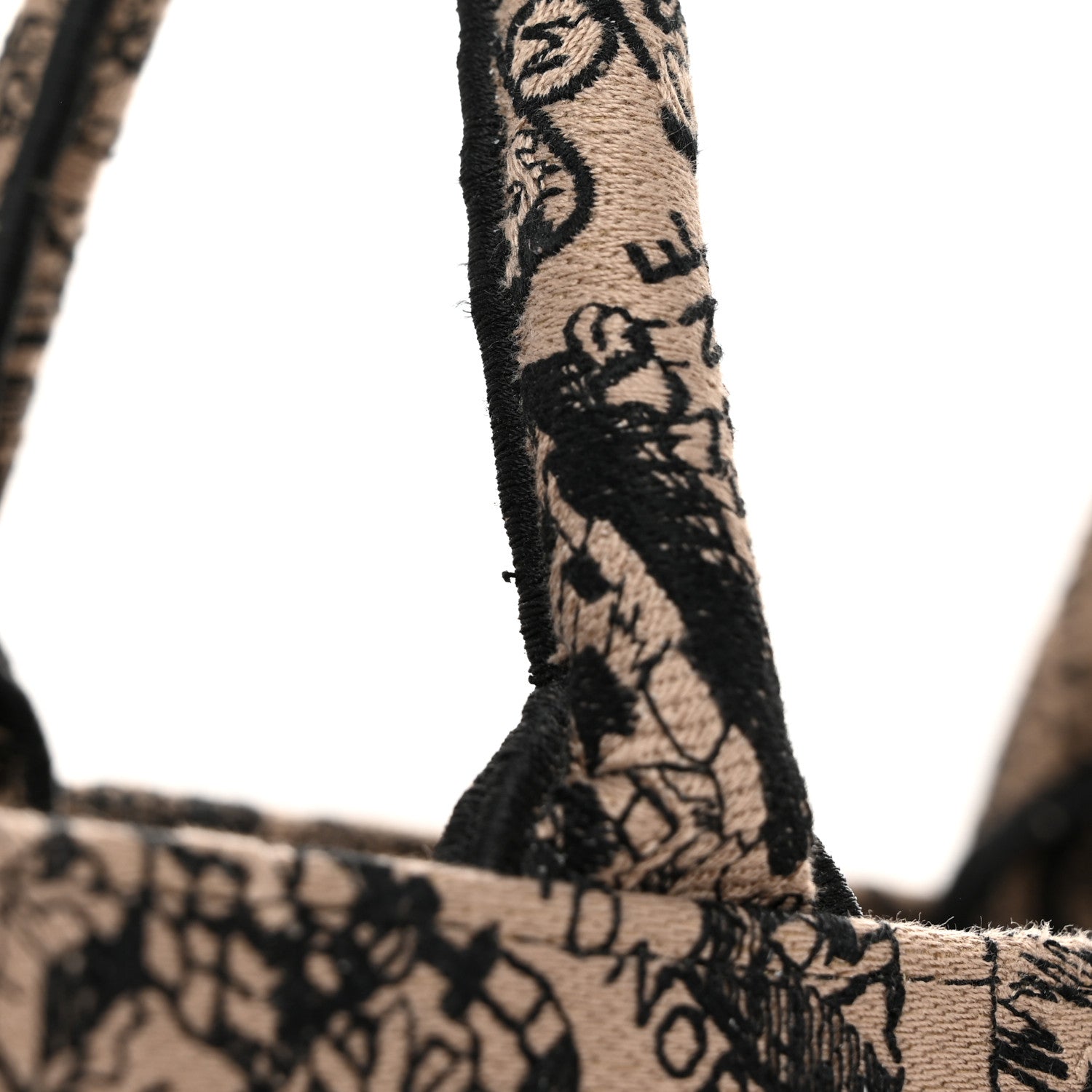 Christian Dior Canvas Embroidered Medium Plan De Paris Book Tote Beige Multi 11 of 13