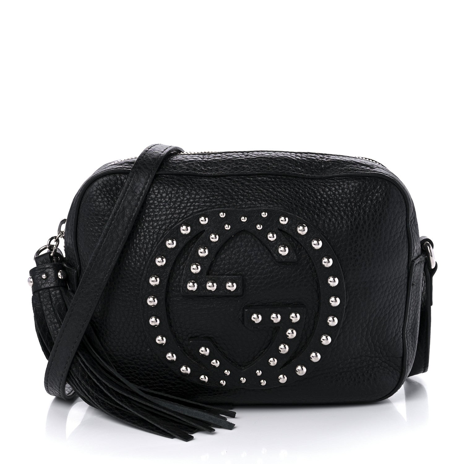 Gucci Pebbled Calfskin Studded Small Soho Disco Bag Black 1 of 10