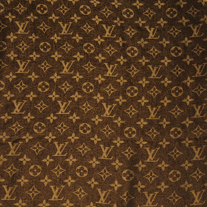 Louis Vuitton Silk Wool Monogram Shine Shawl Brown 3 of 6
