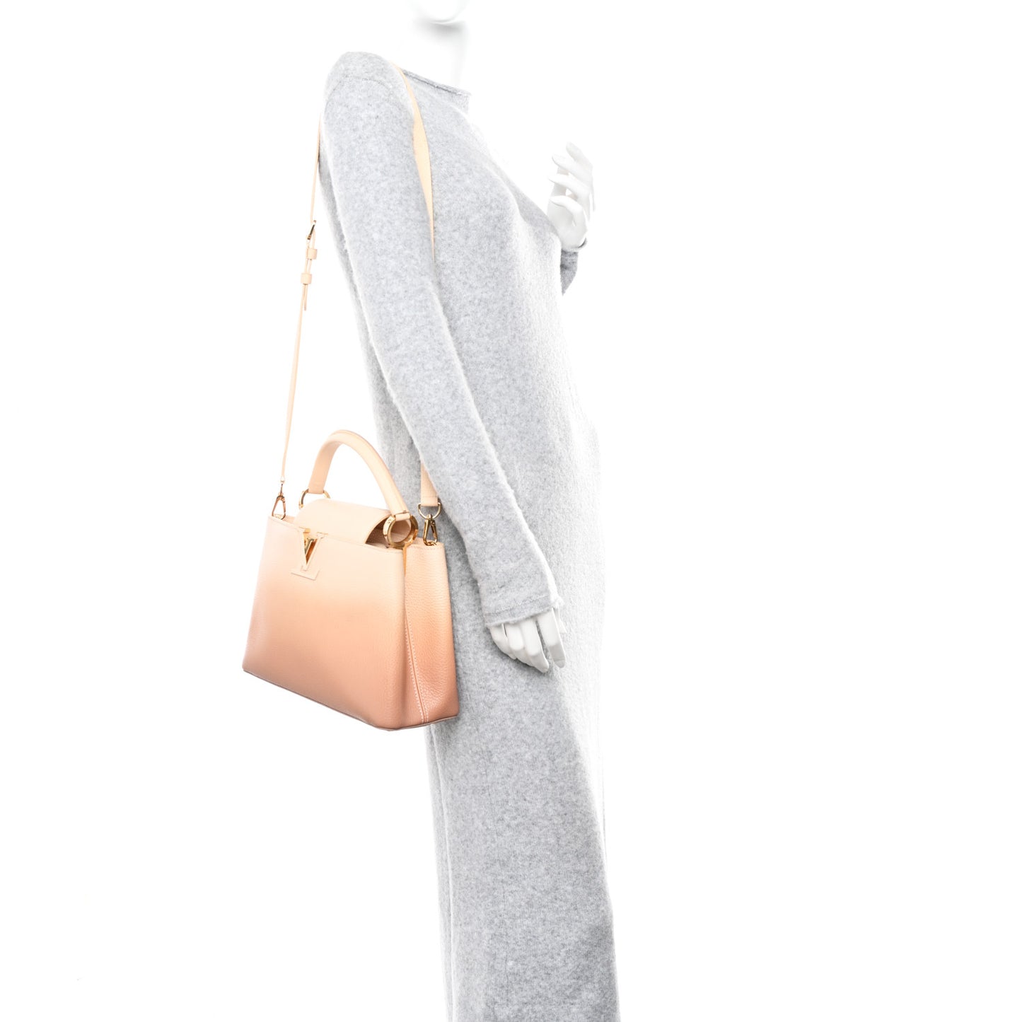 Taurillon Gradient Capucines PM Cloudy Creme