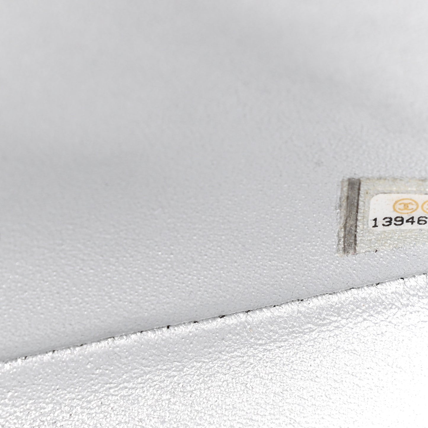 Metallic Lambskin Quilted Jumbo Single Flap Silver