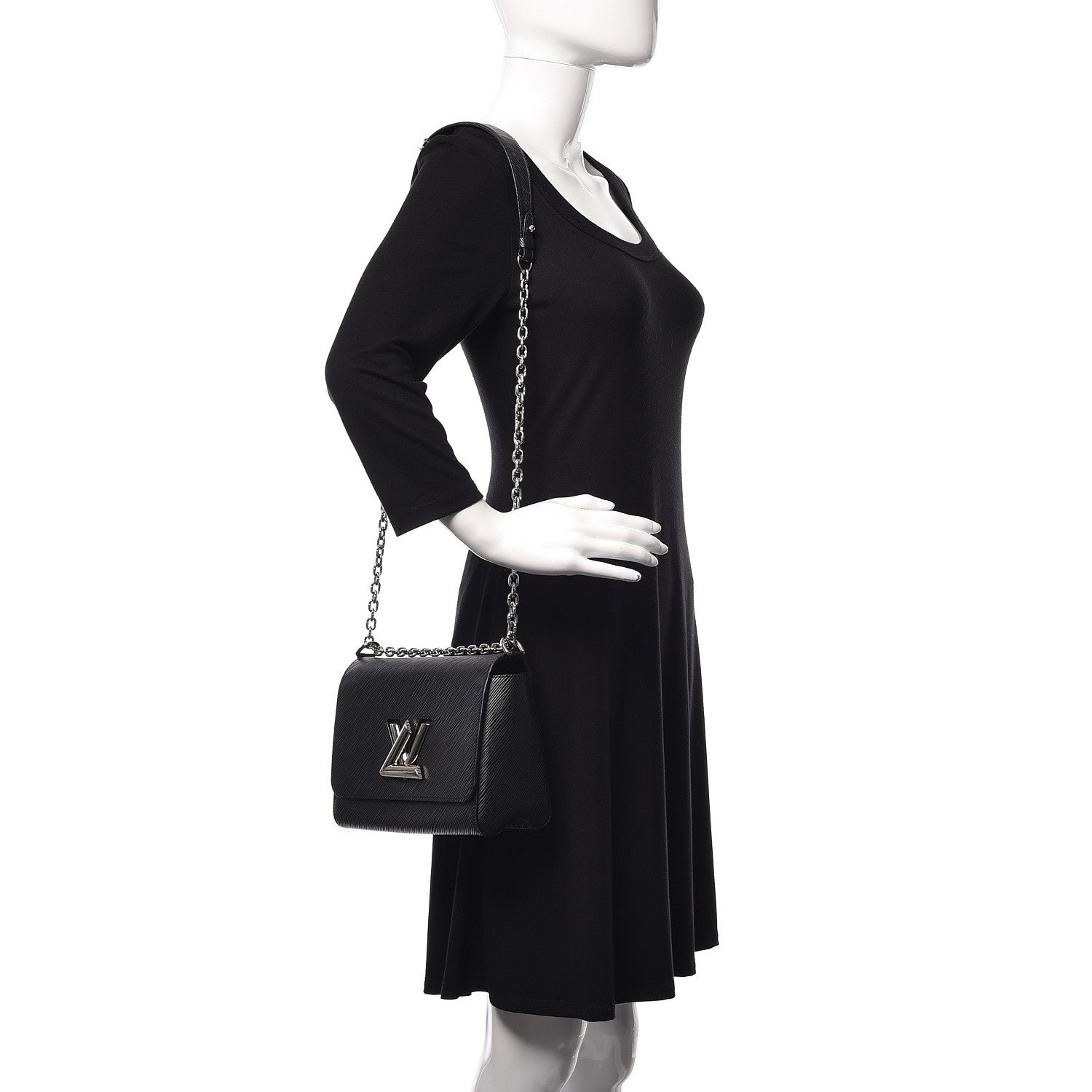 Louis Vuitton Epi Twist Shoulder Bag MM Black 2 of 12