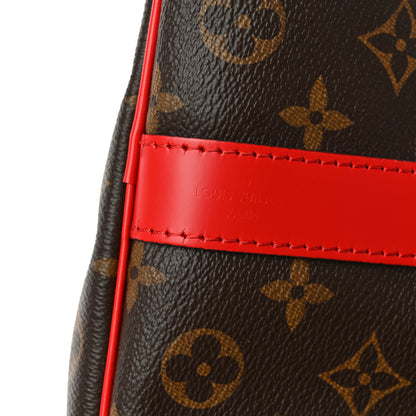 Louis Vuitton Calfskin Monogram Keepall Bandouliere 50 Coquelicot 5 of 12