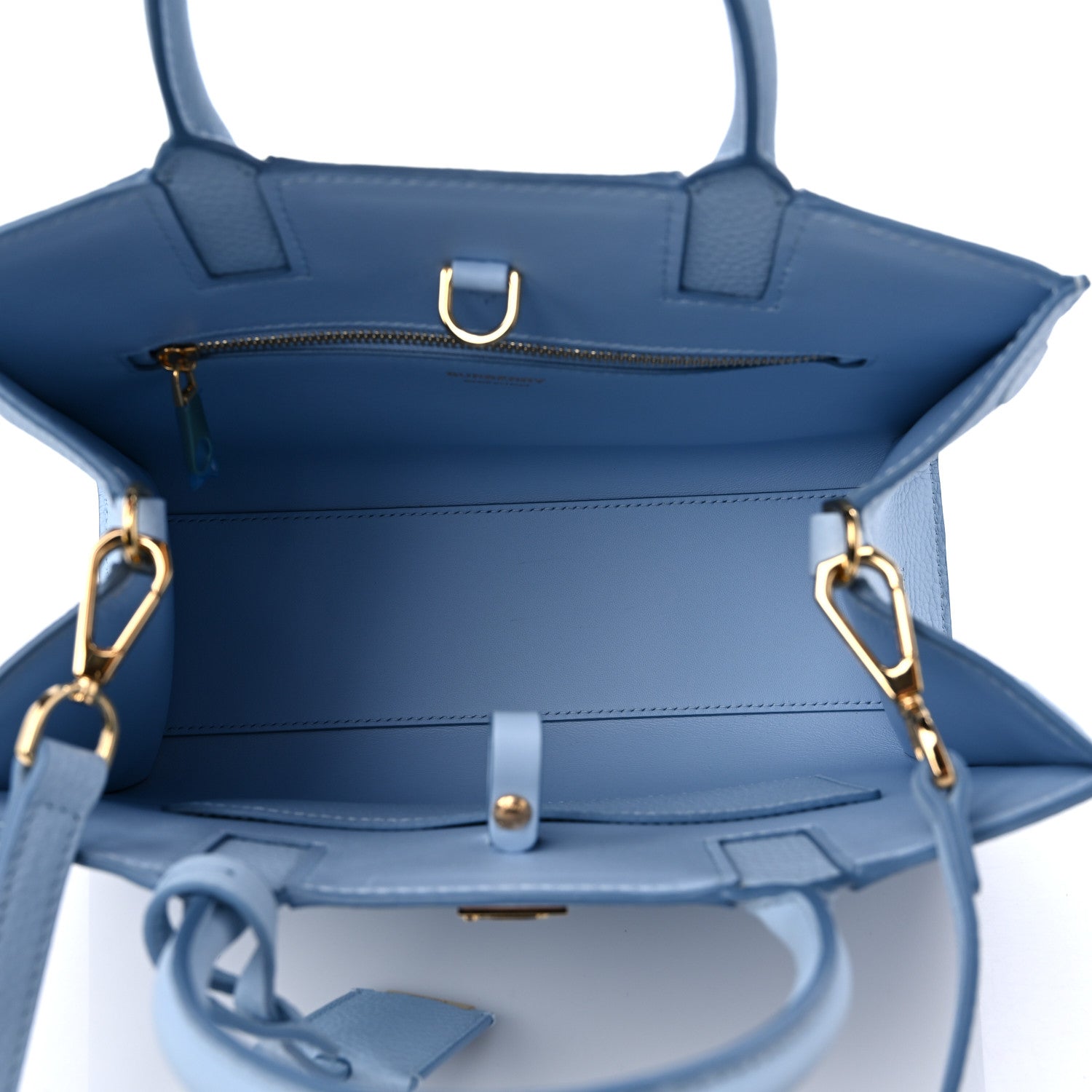 Burberry Grainy Calfskin Mini Frances Tote Pale Blue 4 of 8