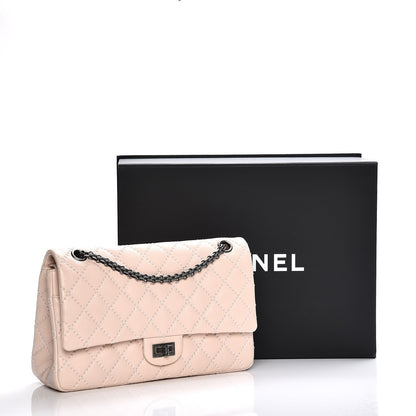 Chanel Calfskin Vivid Stitched 2.55 Reissue 226 Flap Light Pink 10 of 10