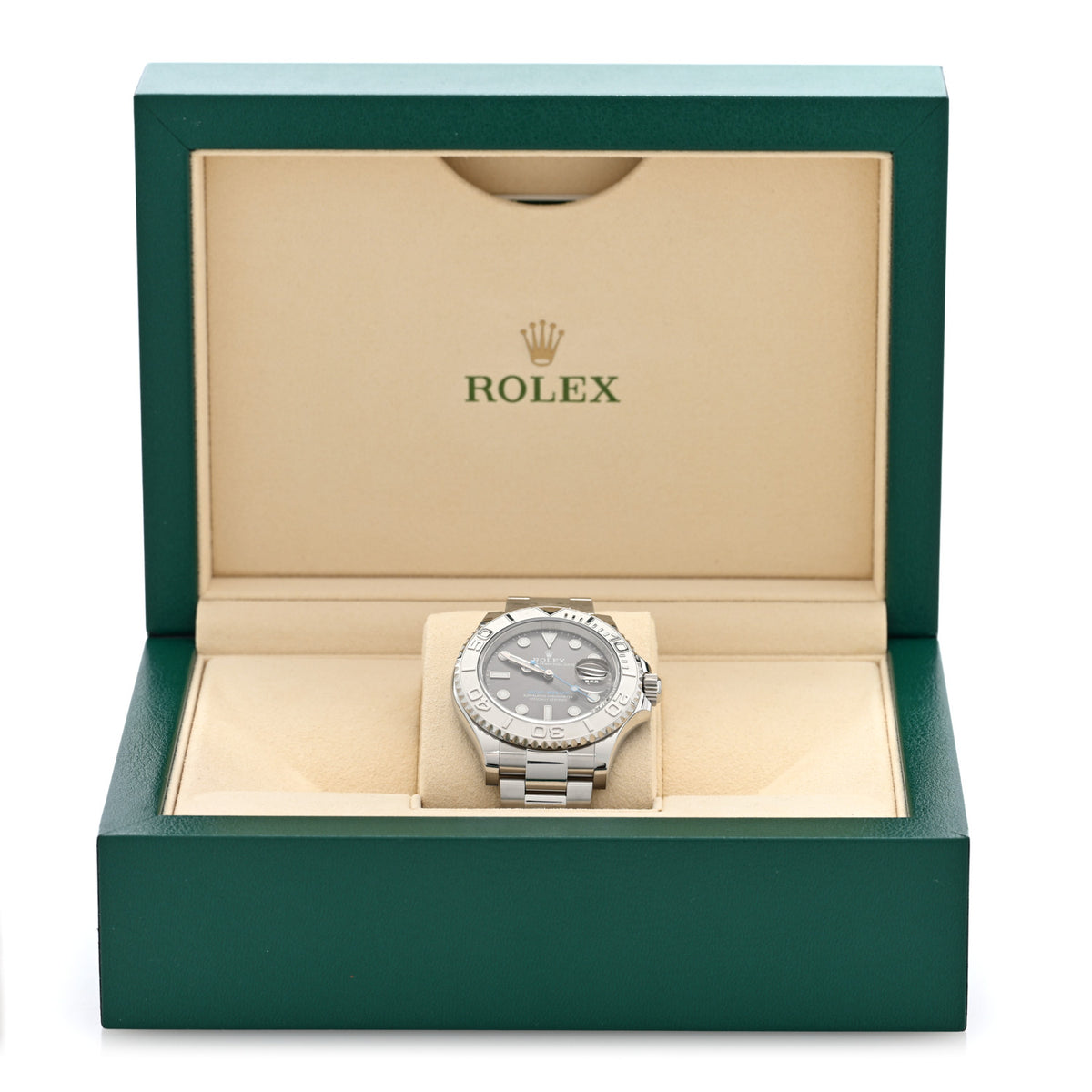 Rolex Stainless Steel Platinum 40mm Oyster Perpetual Date Yacht-Master Watch Slate 116622 5 of 5
