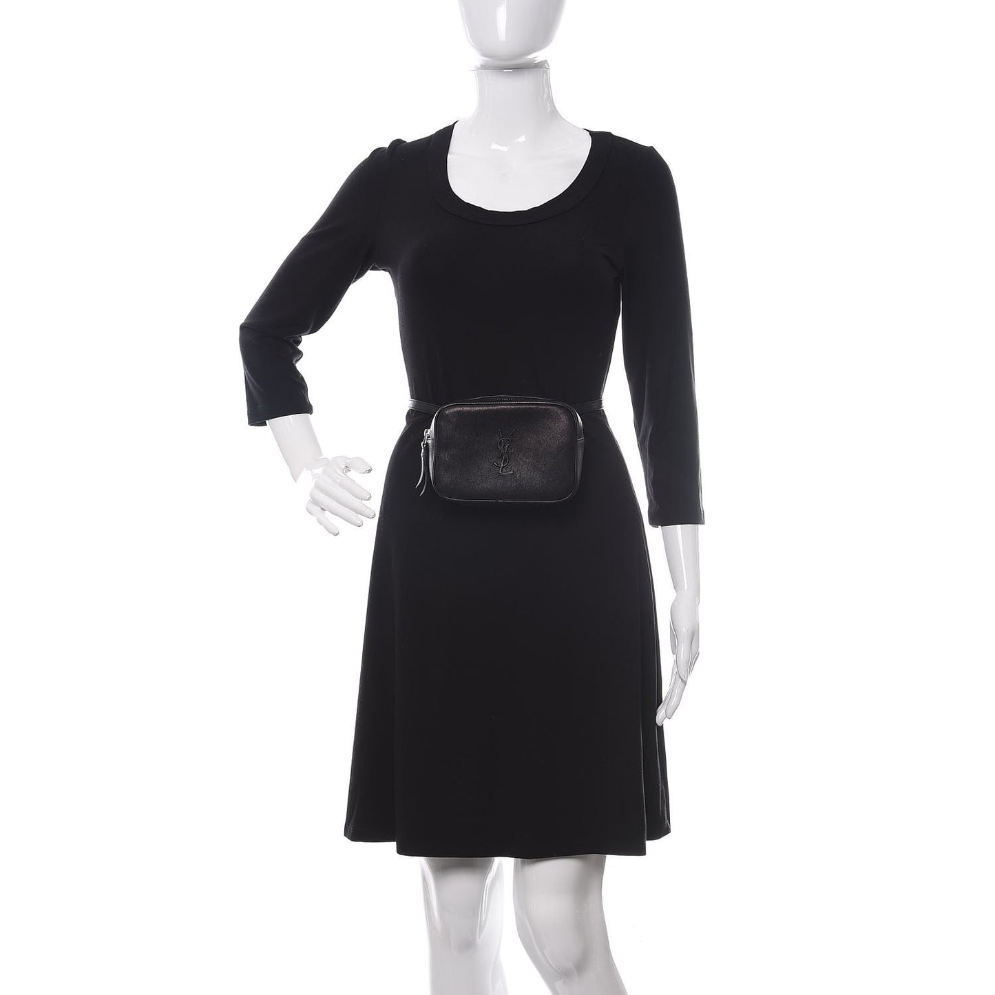 Lambskin Monogram Lou Belt Bag Black