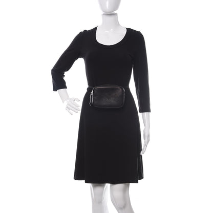 Saint Laurent Lambskin Monogram Lou Belt Bag Black 2 of 13