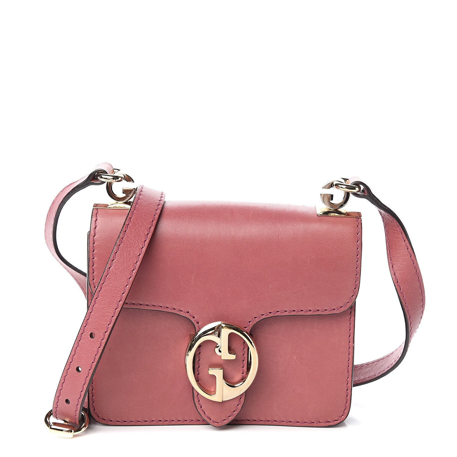 Gucci Calfskin Small 1973 Shoulder Flap Bag Peonia Flower 1 of 11